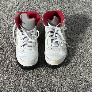 Jordan White and Red kids size 2.5